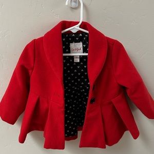 Cat and Jack 12 month red peacoat style